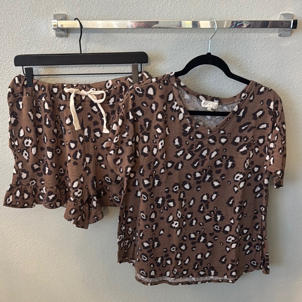 Leopard Print Lounge Set